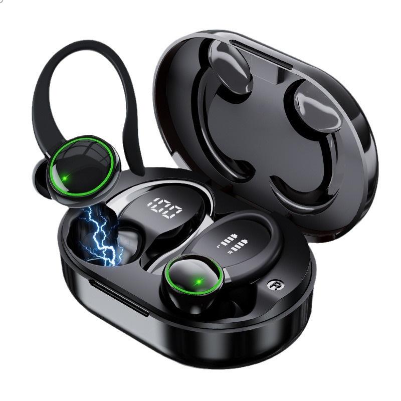 Sports Cycling Bluetooth 5.3 Earphones, Ear Hook Design ENC Noise Reduction Waterproof