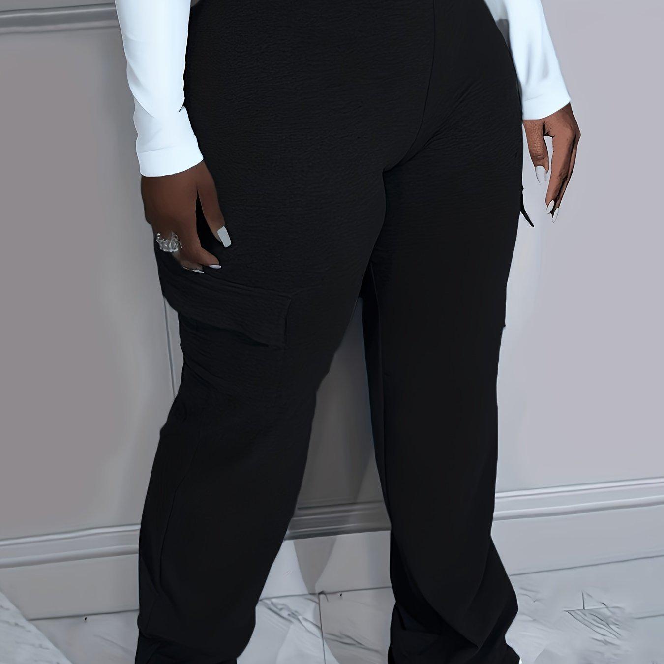 

C 8595 Plus Size Knit Leggings - New Comfortable and Stylish Design 1XL чорний