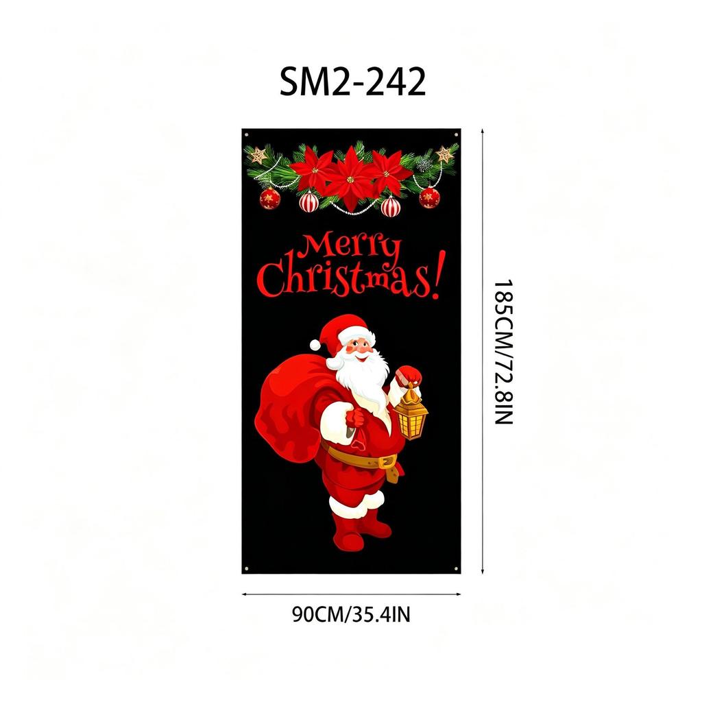 Santa Claus Christmas Hanging Cloth Background Decoration