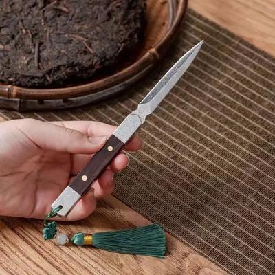 High-Grade Solid Wood Tea Knife Handmade Pure Copper Tea Needle Tea Set Stainless Steel Pu'er Tea Tea Cake Tea Utensils