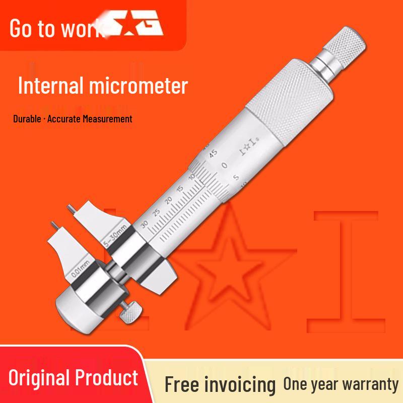 High-Precision Inner Diameter Micrometer 5-50MM Screw Gauge 0.01