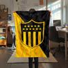 1PC Penarol Football Club Print Flannel Blanket, High Quality Comfortable for All Seasons, Home Decor, Warmth and Comfort, Perfect for Christmas Gifts