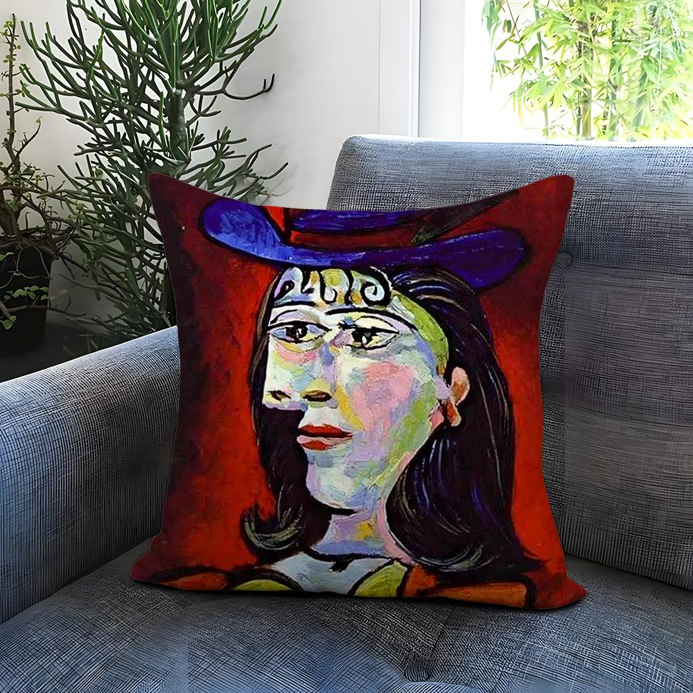 

P-Picasso Art Cushion Cover Comfortable Reversible Pillow Cover Ideal for Car Sofa Bedroom & Beyond 30cmx30cm