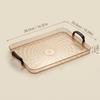 PET Plastic Serving Tray with Handles Clear Food Trays for Eating Diamond Texture Nesting Tea Serving Dishes Platter Tableware