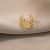 5PCS Vintage Gold Color Leaf Hollow Ear Clips Set Women Fashion Metal Non-pierced Earrings Jewelry Girls