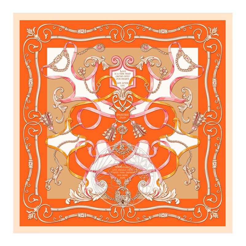 Aurora Women's Handmade Mulberry Silk Square Scarf