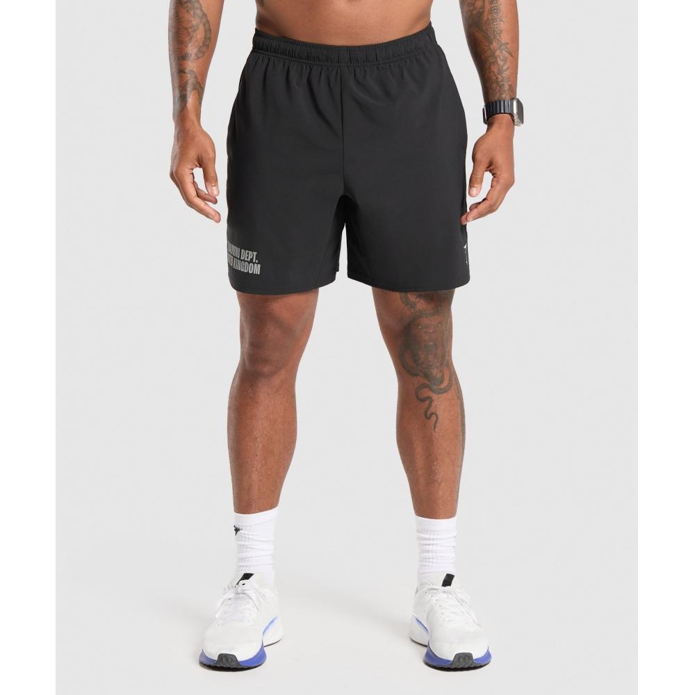 

Шорты GYMSHARK Training Department 7 черные A5A6A BB2J L