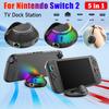 TV Docking Station for Switch 2 Charging Stand With 4K HDMI-compatible Output/Type C /USB Port for Nintendo Switch 2 Accessories