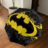 1PC Warner Batman Logo Automatic Open/Close Umbrella with Windproof, 76-Rib Sturdy Canopy, Durable Ribs1293A