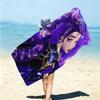 1Pc Purple Hair Rumi Artwork Beach Towel Microfiber Beach Towel Thin Absorbent For Beach Swimming Yoga Bath Sports 0917196