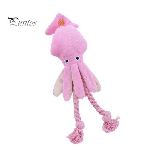 

Плюшевая вокальная игрушка для собак в форме осьминога, жевательная игрушка для домашних животных, игрушка для чистки зубов, интерактивная игрушка для собак, борьба со скукой, собака-компаньон для маленьких и больших собак розовый