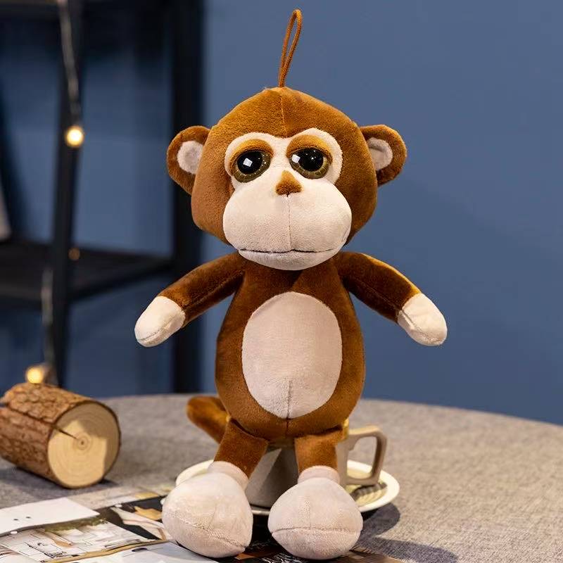 Latest Fun Zoo Big Eyes Animal Doll Kawaii Stuffed Plush Toy Handmade Doll Cartoon Anime Cute Children's Birthday Gift Doll