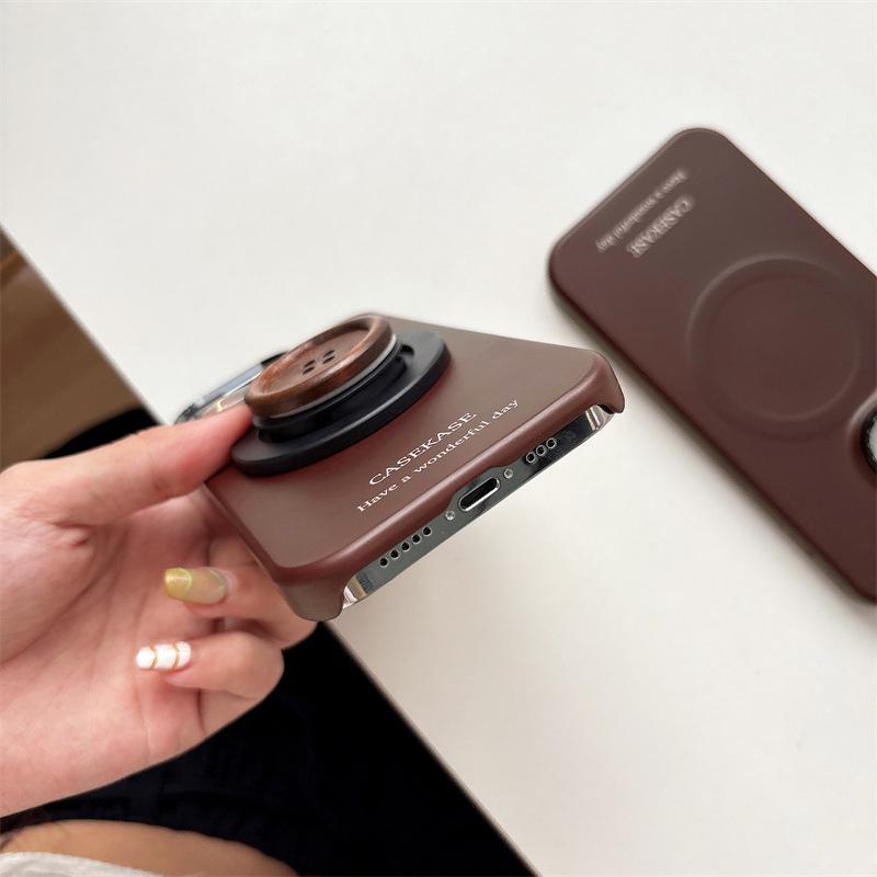 Maillard Braun Magnetischer Ständer für iPhone 17/16 Pro Max/15/14 Hülle - Minimalistisches Design