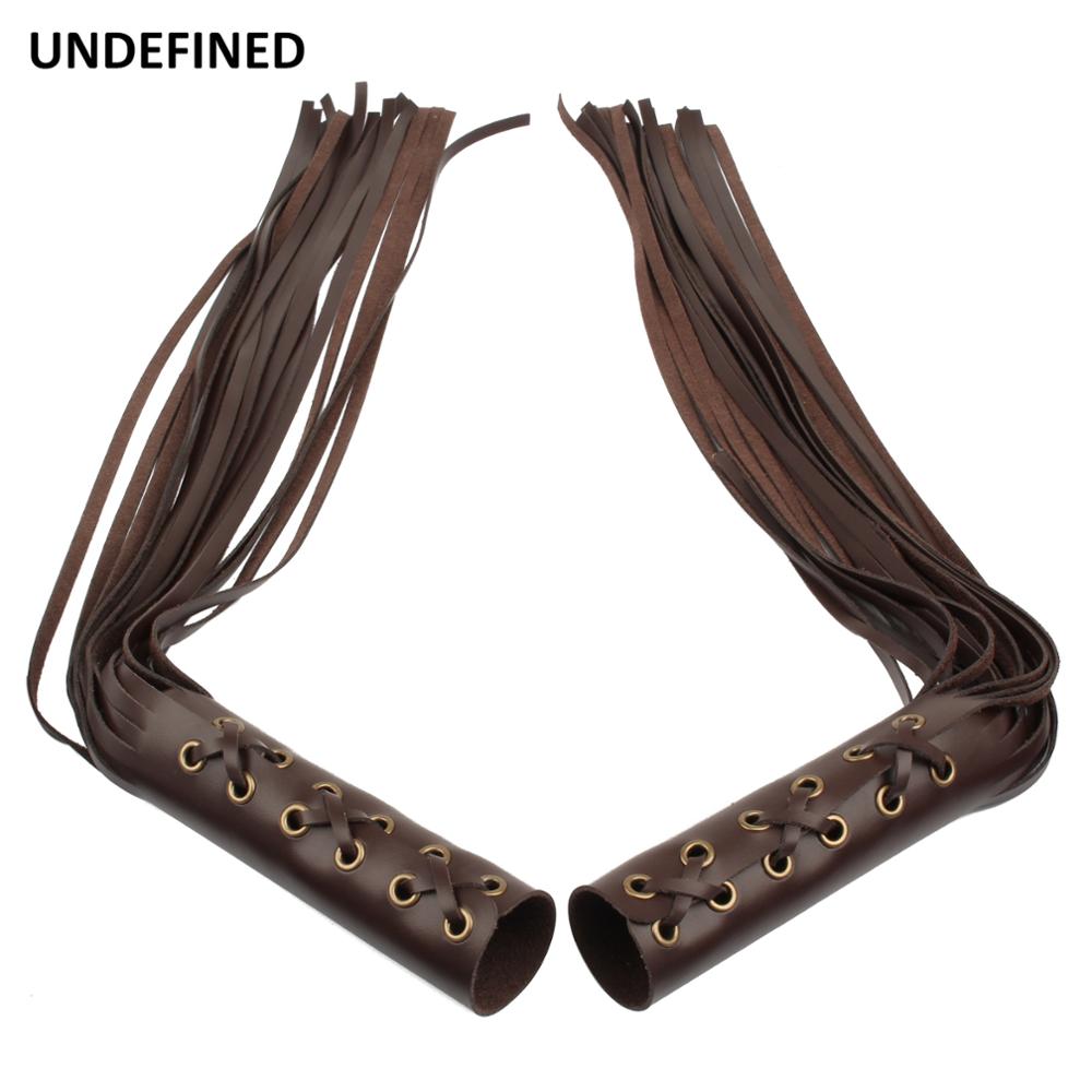 7/8" 25MM Motorcycle Handle Grips Cover PU Leather Fringed Handlebar Grip Covers for Harley Dyna For Indian Chief Vintage