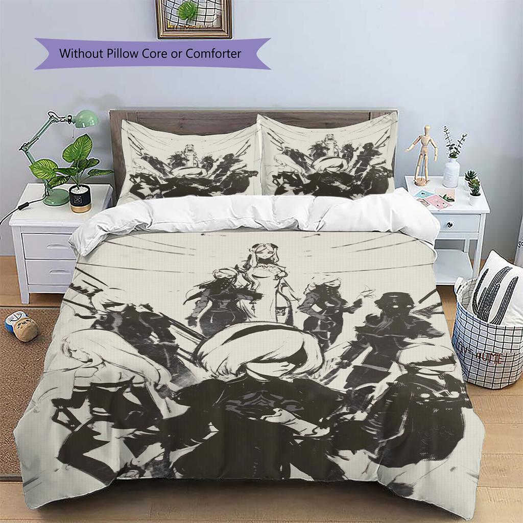 NieR Automata Daily Use Bedding Nice Fan Gift Anime Patterned Duvet Cover Set & Case Bedroom Ornament Exquisite Case -xia122