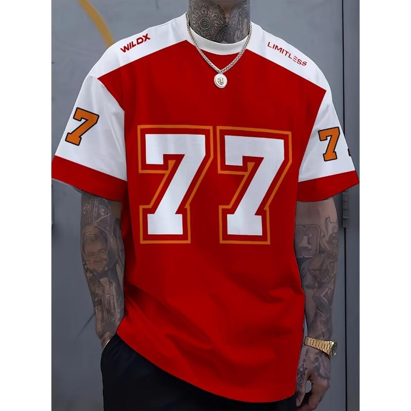 Summer New Men's Fashionable Street Style Trendy Casual Breathable Round Neck Tshiet3D Digital Printed Round Neck Pullover Top