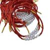 Adjustable Bracelet with Freshwater Pearl, S925 Silver Spacer, Hand-woven Red String, 4-5mm Round Beads