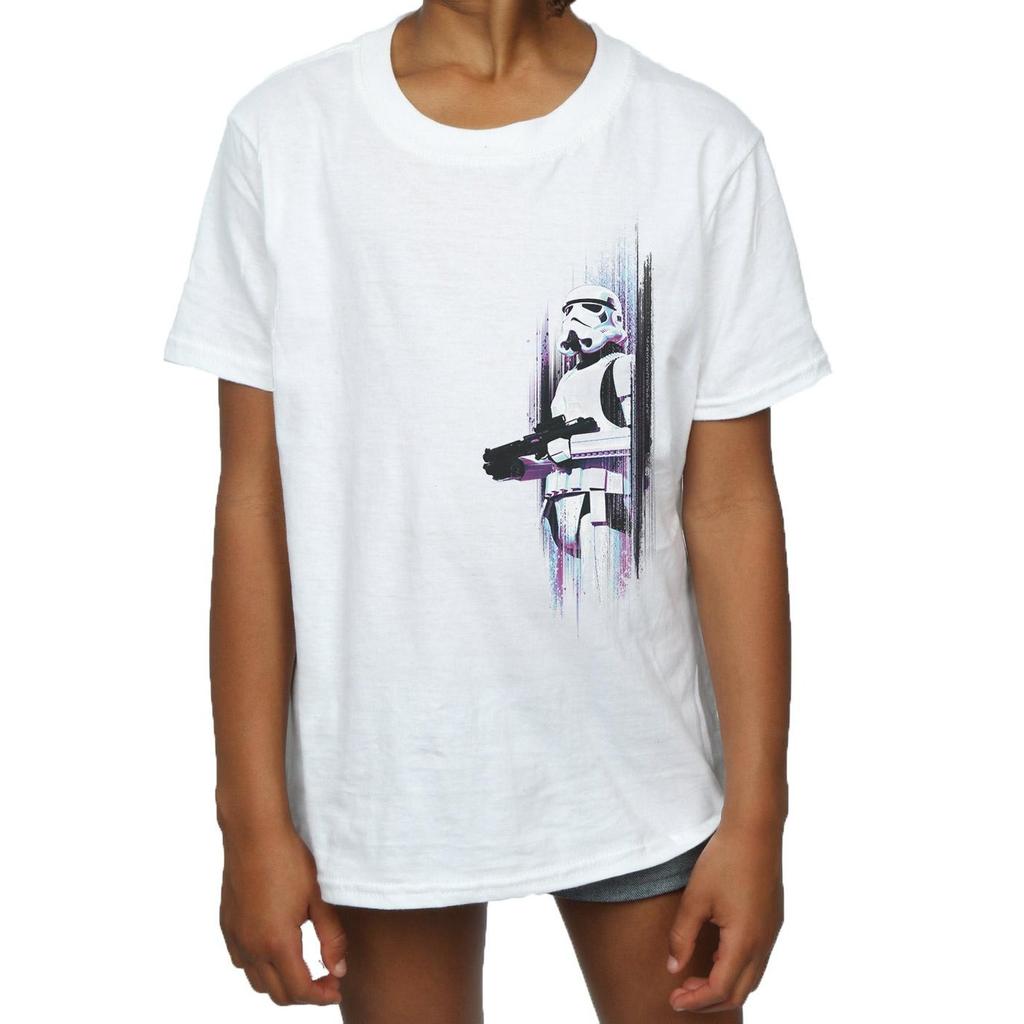 STAR WARS Girls Rogue One Stormtrooper Brushed Cotton T-Shirt