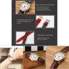 Sanda Lady Analog Round Quartz Leather Strap Date Watch Classical Wristwatch