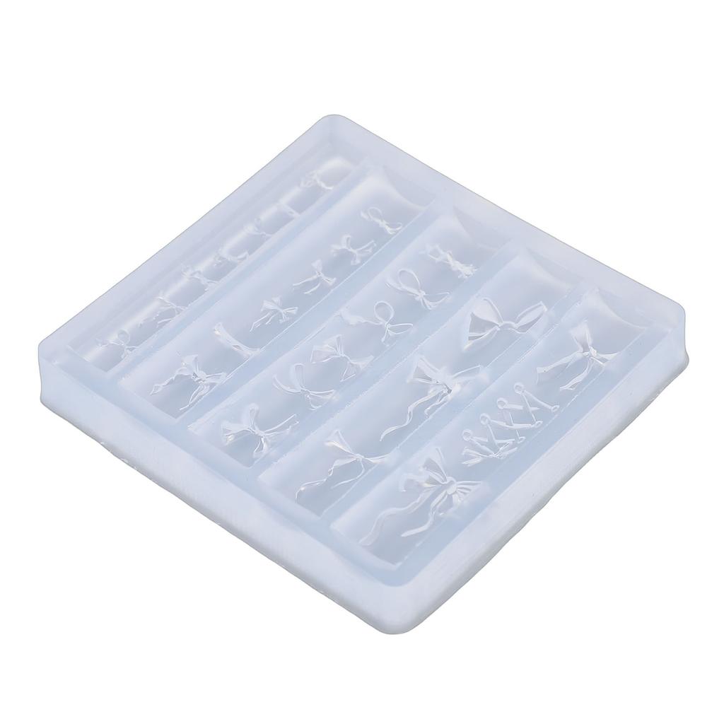 Silicone 3D Nail Mold Reusable Clear Flexible Nail Art Carving Template for Resin DIY Crafts Type B