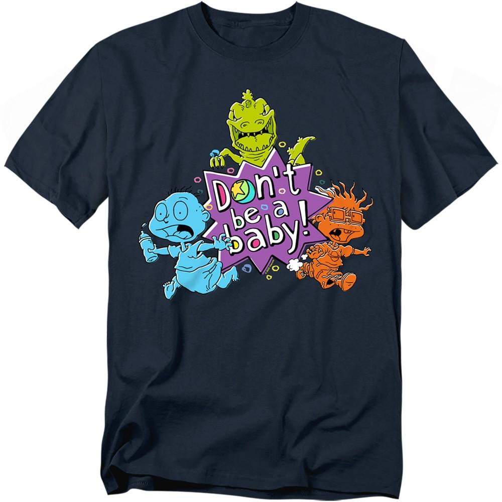 Rugrats - Babies Run For The Hills - Adult Unisex Short Sleeve T-Shirt - Blue 3XL