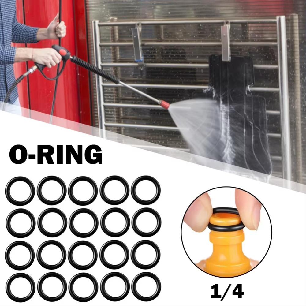 40Pcs/Set High Pressure O Ring Set Rubber Quick Disconnect Washer Seal 1/4 M22 3/8 Durable Rubber Gasket Connector Tools