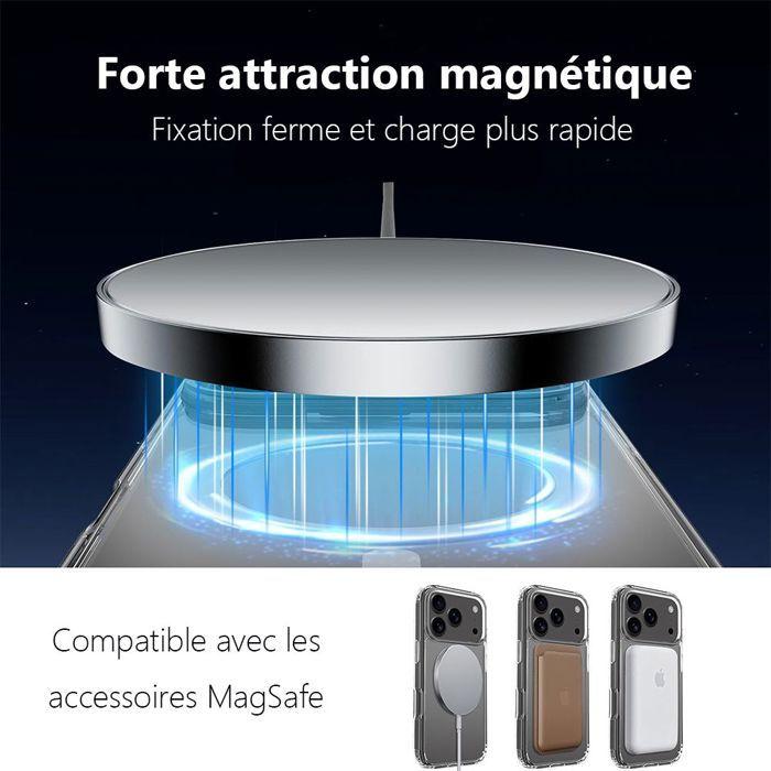 Coque de protection - BOOLING - iPhone 17 Pro - Antichoc - Transparent - Avec Cercle Magnétique