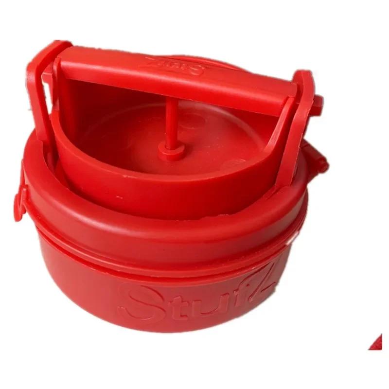 Hamburger Meat Presser with Filling Maker Manual Meat Press Hamburger Maker Burger Making Plastic Version красный
