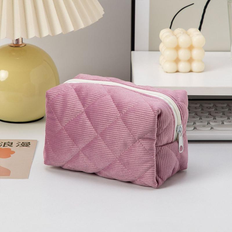 Cestovní přenosná minimalistická kosmetická taška s velkou kapacitou a měkkým úložným prostorem s mašlí