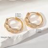 Round Link Chains Hoop Earrings for Women Gold Silver Color Female CZ Small Ear Buckle Bridal Wedding Daily Party Jewelry Gifts
