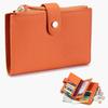 New leather women's wallet large capacity short multi-card ID bag cowhide vertical multi-function passport bag