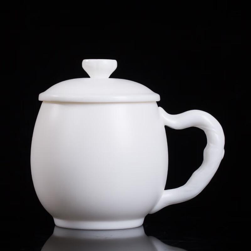 Lotus Pond Red Mutton-fat Jade Porcelain Large Teacup