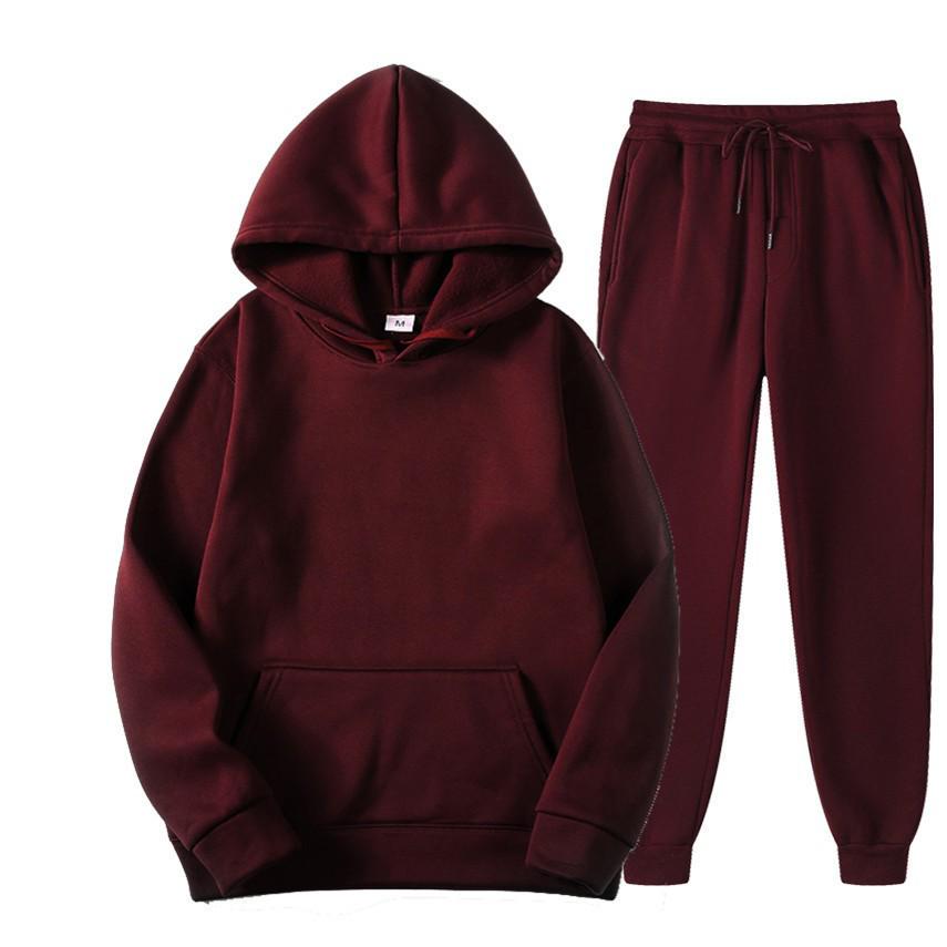 Erkek Modaya Uygun Kapüşonlu Sweatshirt İki Parça Set İlkbahar & Sonbahar İçin