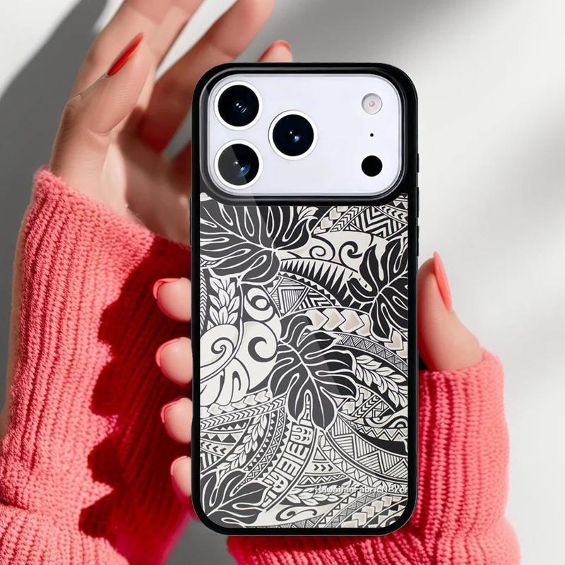 Maori Polynesian Samoan Tribal print Phone Case for iPhone 17 16 15 14 13 Pro Max Back Cover for 12 11 Pro Coque