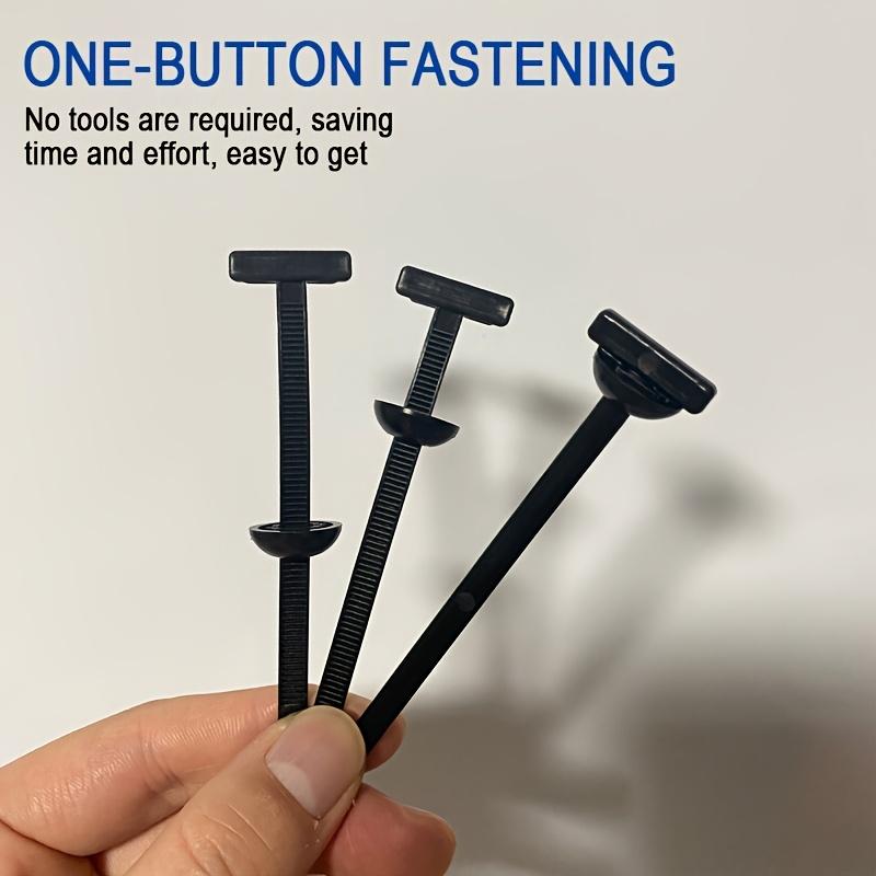 100pcs Self-Locking Nylon Cable Ties with Plastic Zipper Pulls - High-Strength UV-Resistant Fasteners for Car Repair, Home, Office & Outdoor Use