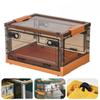 Book Storage Box Foldable Student Book Box Dormitory Book Sorting Box Transparent Household Storage Book Box