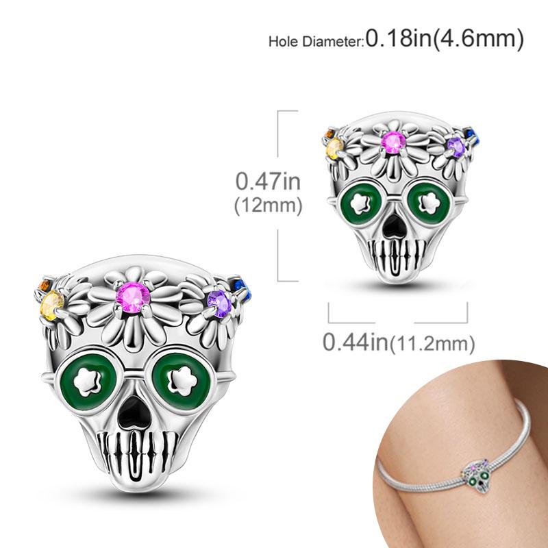 New Copper Halloween Skull Pumpkin Charm Bead Fit Original Pendant Bracelet Diy Halloween Holiday Decoration Souvenirs