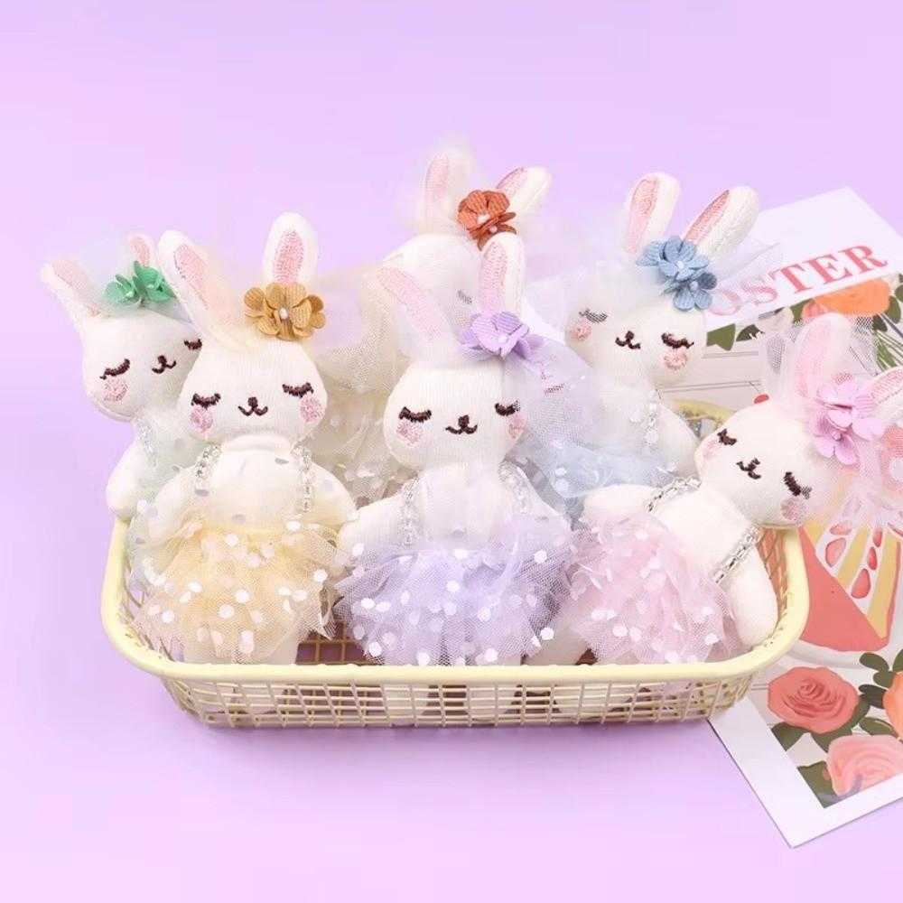 DIY Princess Hair Clip Handmade Stuffed Rabbit Doll Cute Bunny Plush Brooch Hair Clip Accessories