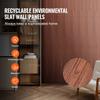 VEVOR Wood Slat Acoustic Panels, 8 PCS 96 X 6 Inch, WPC Accent Wooden Wall Panels for Modern Interior Wall