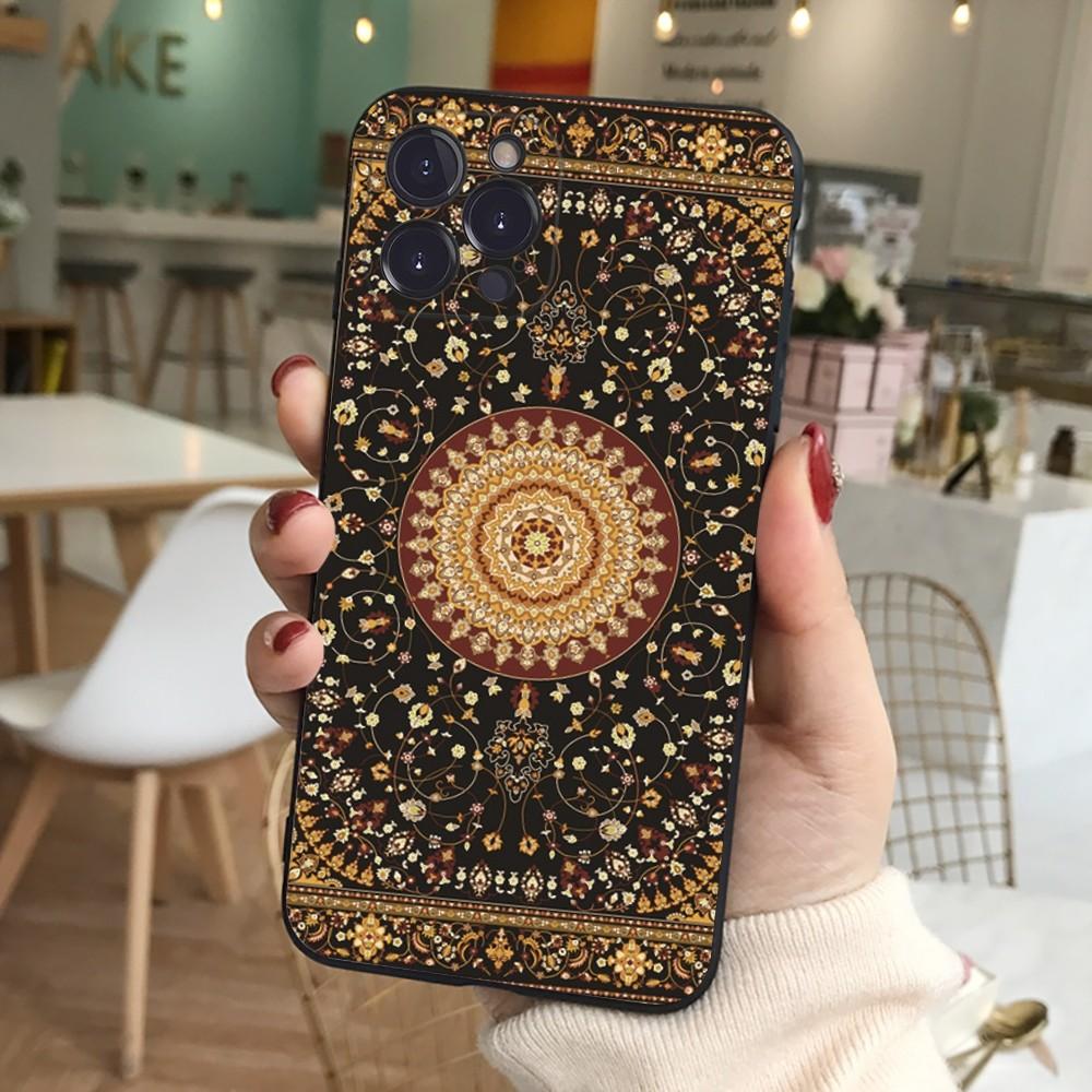Persian Carpet Floral Pattern Phone Case For iPhone 15 14 11 12 13 Mini Pro XS Max Cover 6 7 8 Plus X XR SE 2020 Funda Shell