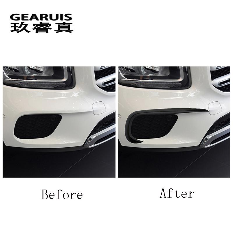 Auto Styling Carbon faser Nebelscheinwerfer Licht Kühlergrill Lip Splitter Bumper Spoiler Aufkleber Für Mercedes Benz GLB X247