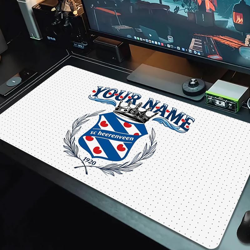 SC Heerenveen Druck Kissen Rutschfest Laptop Tablet Großes Mauspadd XXL Matte Mini-PC Spielmatte Mit Verriegeltem Rand