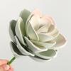 6.3in Plastic Artificial Succulent Plant Green Pink Faux Succulent Plant Small Bonsai Home Office Desktop Decoration