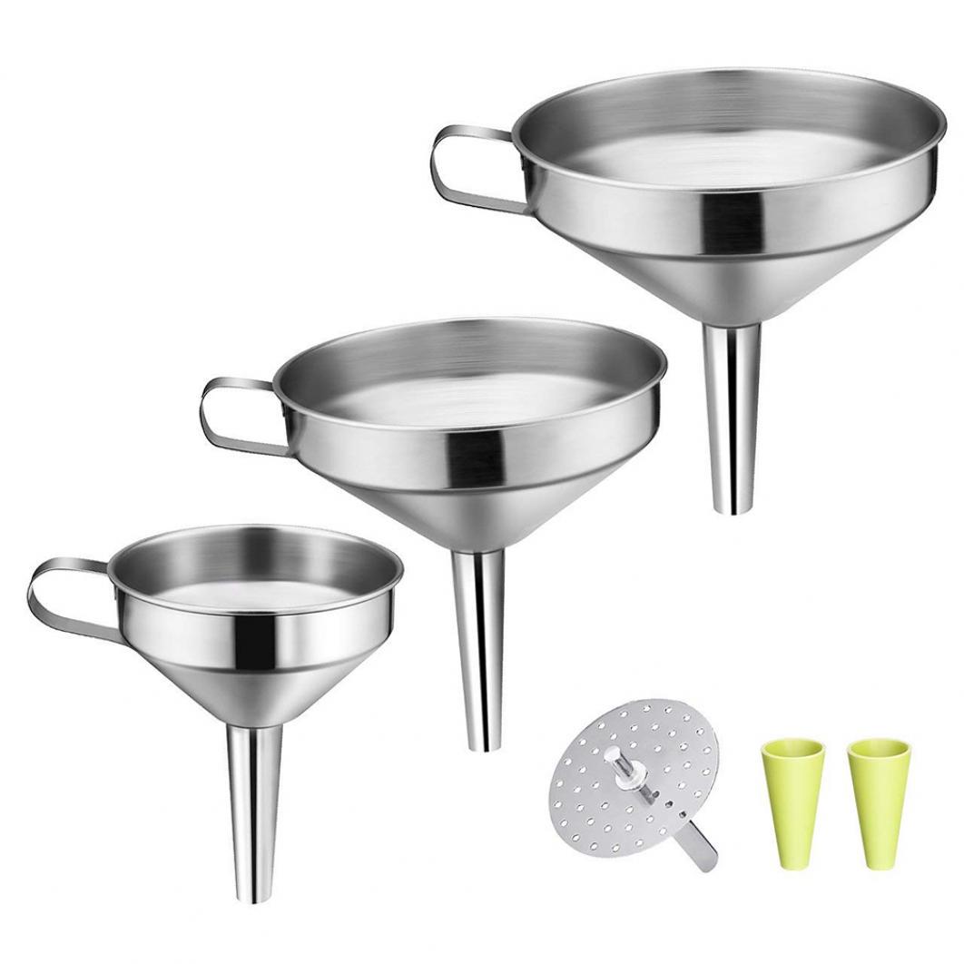 

Съемный фильтр из нержавеющей стали с широким горлом для вина и масла, воронка для меда, инструмент для фильтра 10cm