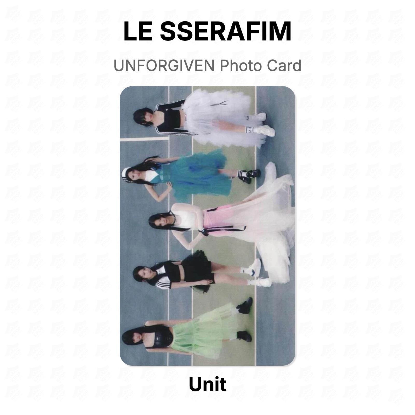 LE SSERAFIM UNFORGIVEN Photo Card Official Photocard Unit 02