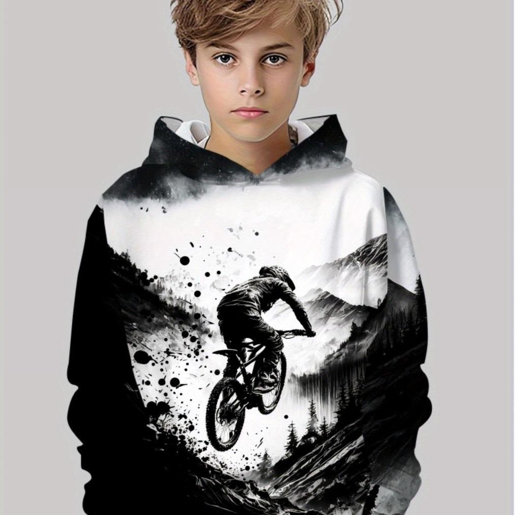 

casual cool bear 3D printed T-shirt, slightly elastic - regular style summer short sleeved knitted fabric top 13-14Y