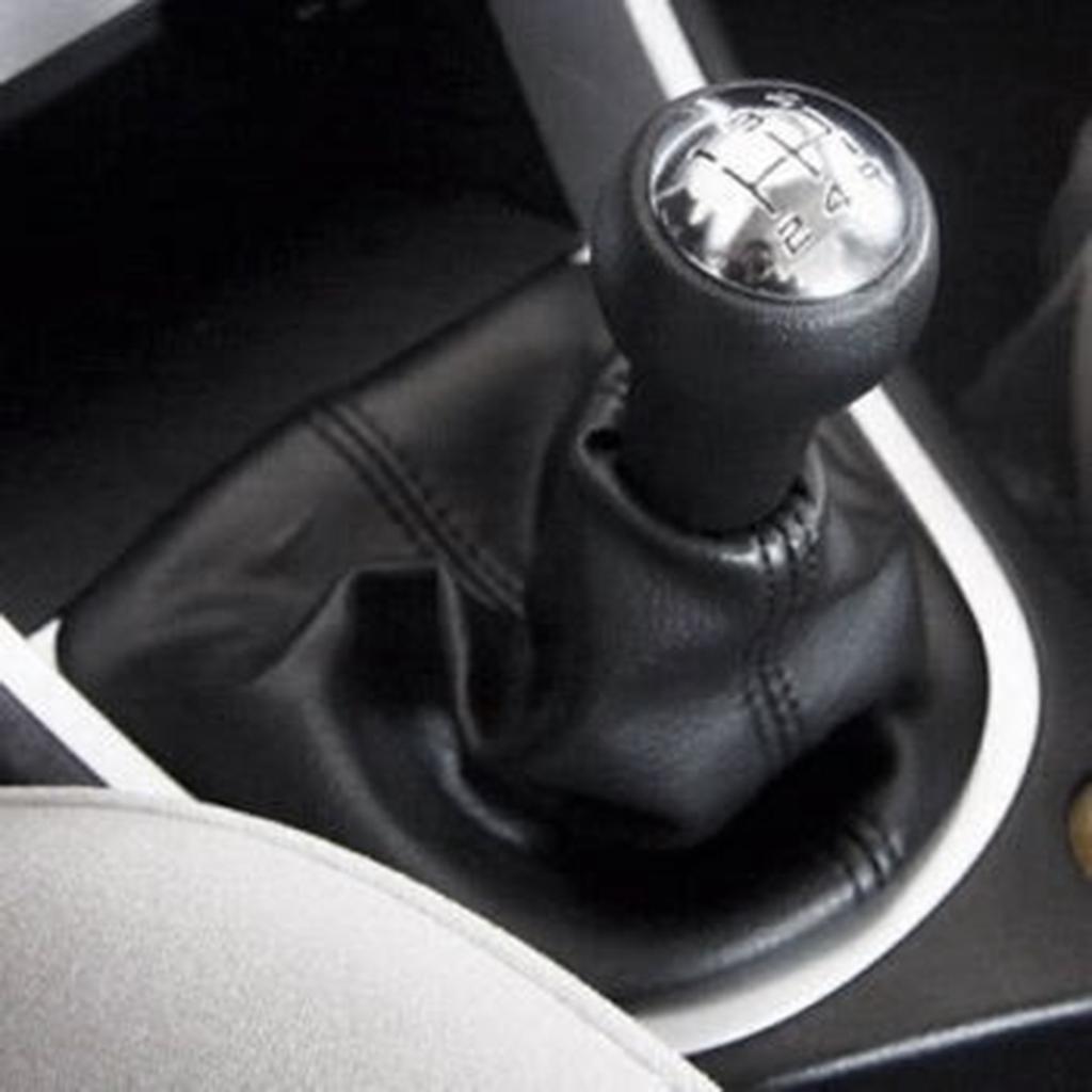 Gear Shift Cover, 5 Speed Gear Shift Stick Knob Dust Proof Cover Gaiter Boot Leather Replacement for Peugeot 207 307 406