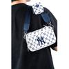MLB Monogram Series New York Yankees Vintage Floral Print Letter Logo Polyester Shoulder Crossbody Bag Mini Unisex Bags Beige 3ACRS012N-50CRS