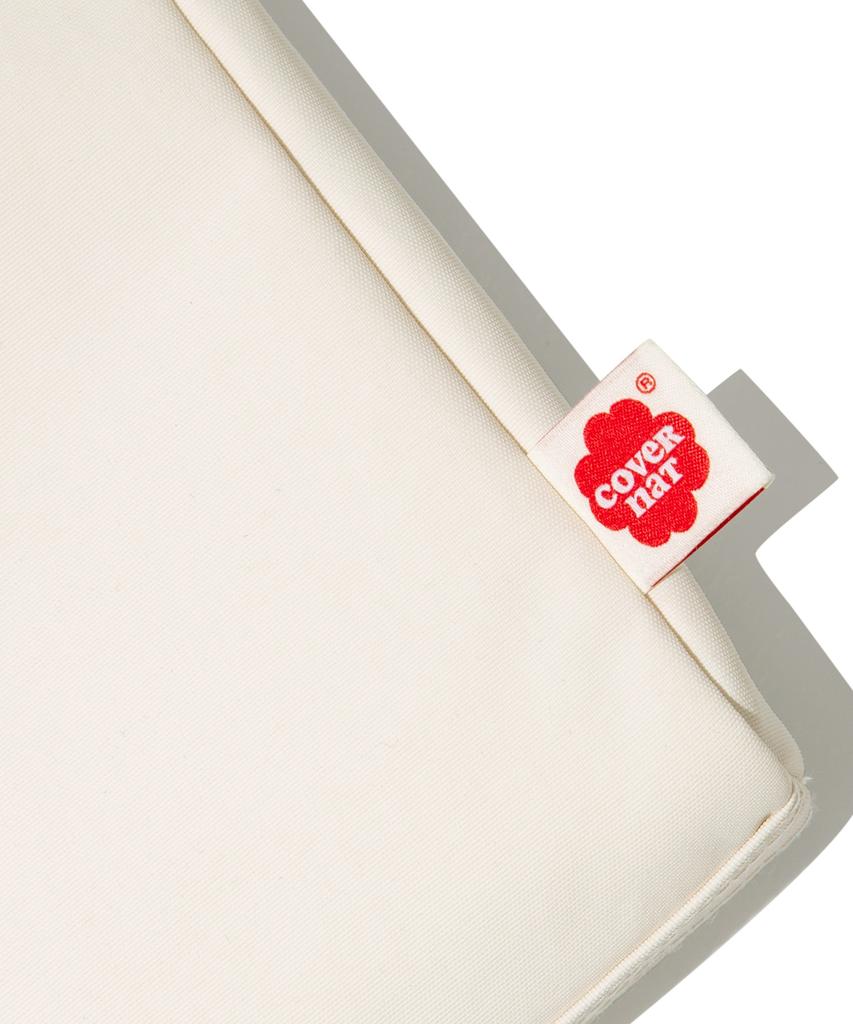 Covernat Woman Clover Heart Nylon Hobo Bag Ivory