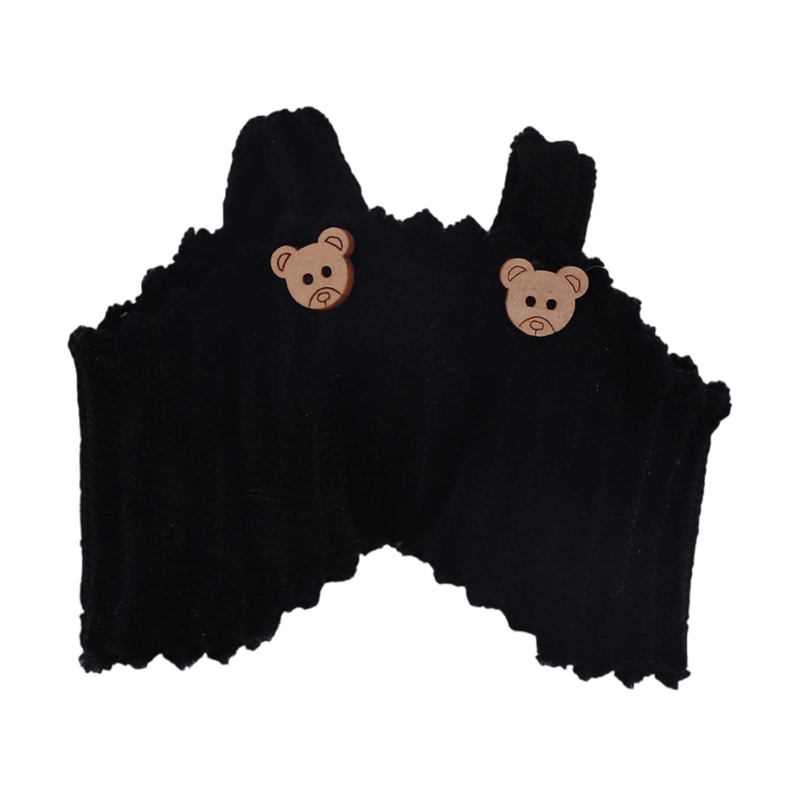 

17 см виниловая плюшевая кукольная одежда допаминовый цвет шерстяной комбинезон аксессуары кукольная одежда One Size чёрный